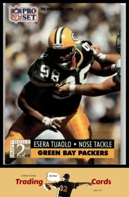1991 Pro Set #764 Esera Tuaolo Green Bay Packers RC Football Card NM - Image 1 of 2
