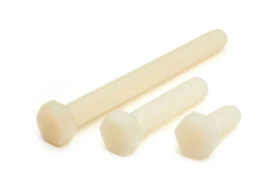 REELEER US Stock M4 M5 M6 M8 M10 M12 Hex Nylon screws hex bolts screws White L 6mm~100mm