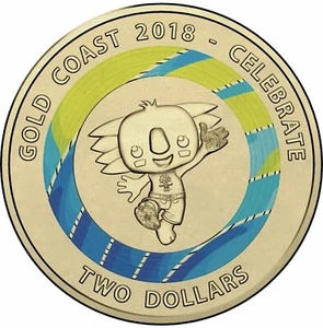 2018 Australian Mint Gold Coast Cwlth Games Koala Mascot $2 Celebrate Coin issue - Picture 1 of 2