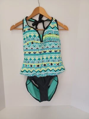 Novo com etiquetas ZeroXposure Mochi Tankini Top calcinha de biquíni UPF 30+ secagem rápida XS maiô - Imagem 1 de 4