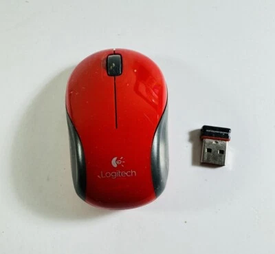Logitech Far East 2.4GHz Cordless Mouse M-R0031 Red With USB Receiver - Image 1 of 4
