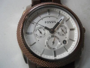 Fossil chronograph mens silicon rubber band.quartz,Analog& battery watch.FS-4596 - Picture 1 of 12