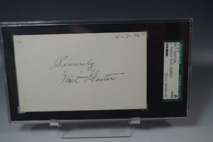 MILT GASTON DECEASED 1996 SCG INDEX CARD AUTO BASEBALL MLB AUTOGRAPH GRADED - Picture 1 of 3