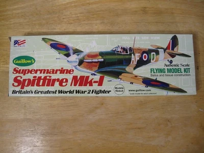 Guillow’s Supermarine Spitfire Mk-1 Britain WWII Fighter Balsa Model Kit No. 504 - Image 1 of 4
