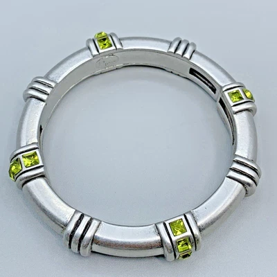lia sophia Silver Tone Bracelet with Peridot Crystal Accents Size M B56 - Image 1 of 4