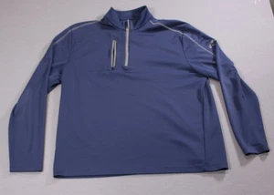 Callaway Golf Men Blue Long sleeve Stretch 1/4 Zip Shirt Lightweight L - Picture 1 of 9