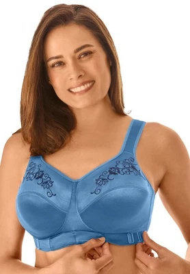 Comfort Choice Women's Plus Size The Embroidered Custom Fit Bra - Image 1 of 4