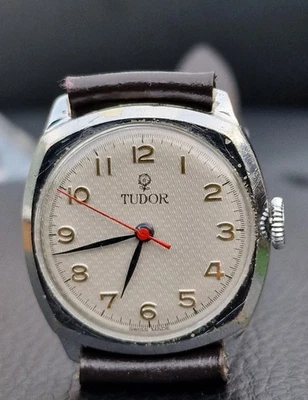 1950s Tudor cushion cased Manual watch, stainless steel 29mm case, working. - image 1 of 4
