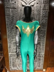 POWER RANGERS Film Requisite GREEN RANGER KOSTÜM LEINWAND GEBRAUCHT Produktion TV-Show MT - Bild 1 von 9