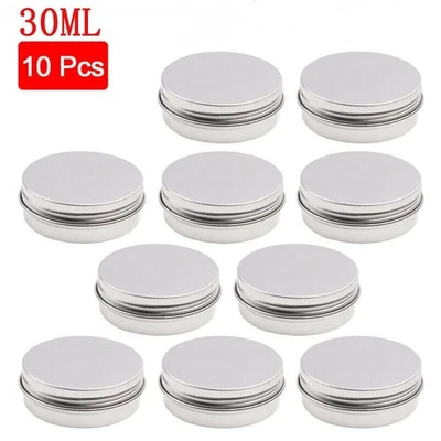 10pcs Mini Round Tin Can Boxes Metal Case Jewelry Container 30ml with Lids Cove& - Image 1 of 4