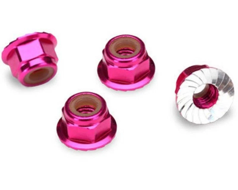 Traxxas 1747P Pink Aluminum Flanged Serrated Wheel Nuts Rustler Slash Stampede - Image 1 of 1
