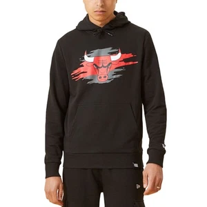 New Era Mens Chicago Bulls NBA Tear Logo Pullover Sweatshirt Hoodie - S - Picture 1 of 2