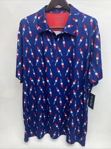 Birdie Bound Herren Patriotic Golf Poloshirt - Größe 3XL - Neu mit Etikett - Bild 1 von 5