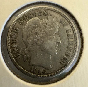 1914 Barber Dime - Picture 1 of 2