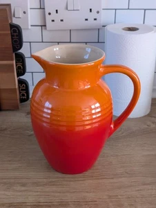 Le Creuset Steingut große Kanne / Krug Volcanic Orange 2,2L 0616 - Bild 1 von 11