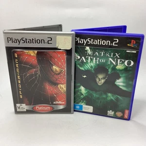 Sony PlayStation 2 - SpiderMan 2 & Matrix Path of Neo Video Games (6C) MO#8767 - Picture 1 of 9