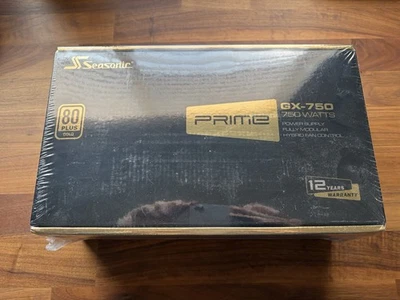Sea Sonic Prime GX-750 80 Plus Gold Fully Modular ATX Power Supply 750W PSU New - Image 1 of 3