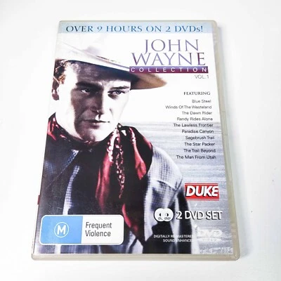 JOHN WAYNE COLLECTION VOL 1 DVD 2 DISCS BLUE STEEL THE DAWN RIDER + MORE - Image 1 of 4