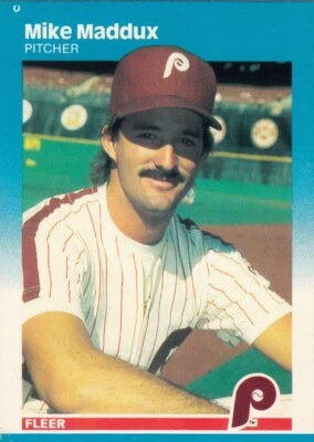 1987 Fleer - #179 Mike Maddux HOF - Phillies  - Image 1 of 2
