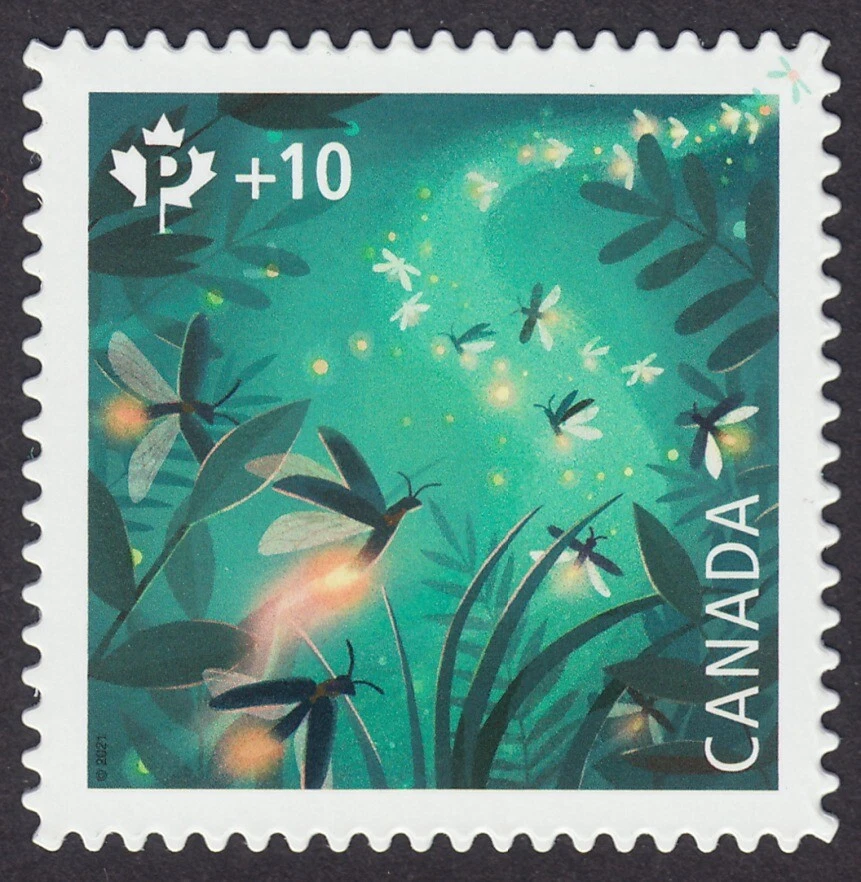 DIE CUT = FIREFLY = COMMUNITY FOUNDATION = stamp from booklet Canada 2021 MNH Foto 1 de 1