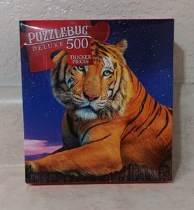 Puzzlebug Deluxe 500 Piece Puzzle - Tiger at Dusk 20 in X 12 in - Picture 1 of 3