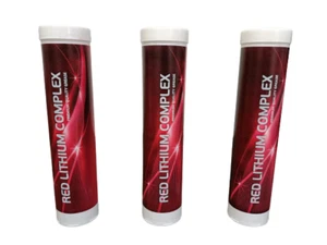 3 x Rot Lithium Complex EP2 Fett - HOHE TEMPERATUR - 400g Patronen - Bild 1 von 7