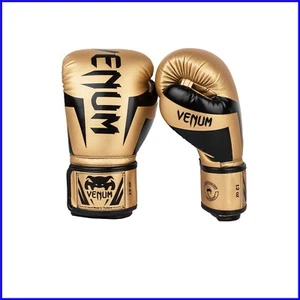 Enhanced Comfort Elite Boxing Gloves - 10 Oz Gold/Black for Optimal Performance - Picture 1 of 8