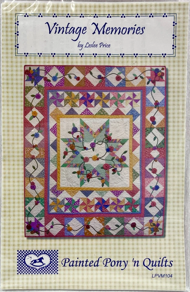 NUEVO 2003 PPNQ patrón de costura LPMV104 Vintage Memories edredón 56x68 vintage 15129 Foto 1 de 2