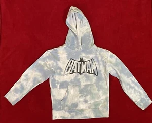 Batman Unisex Kid's Long Sleeve Tie-Dye "Batman" Pullover Hoodie Size: L (10-12) - Picture 1 of 8
