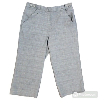 Calça social Larry Levine stretch feminina xadrez bronzeada tamanho 8 - Imagem 1 de 4