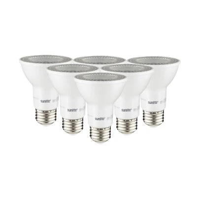 6PK PAR20 LED Reflector Light Bulb, 7W (50W), 4000K Cool White, Dimmable, E26 - Image 1 of 2