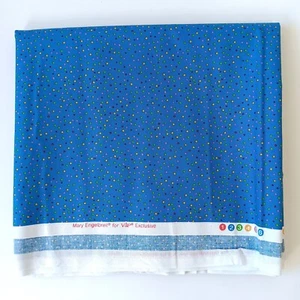 Mary Engelbreit for VIP Blue Cotton Multicolor Polka Dots Fabric 45" By The Yard - Picture 1 of 5
