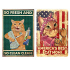 Vintage Cat Metal Plate Tin Sign Plate Poster for Bar Club Cafe Wall Art Decor
