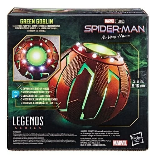 Bombas eletrônicas de abóbora Spider-Man No Way Home Marvel Legends Duende Verde - Imagem 1 de 3