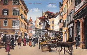 9241) BOLZANO BOZEN OBSTMARKT POSTKCOLLI VERSANDL ANIMATA VIAGGIATA NEL 1916 - Bild 1 von 2