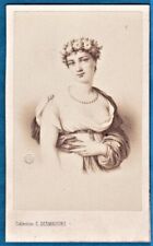 cdv etching albumen photo madame Tallien revolution figure princess France 1860