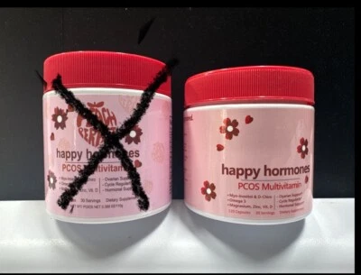 Generic Peach Perfect Happy Hormones  PCOS Multivitamin 120 Caps Exp.12/27 SAVE$ - Image 1 of 4