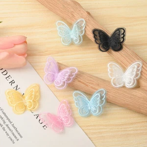 20 Stck. 3d Schmetterling Stickerei Spitze Stoff Nähen Dekoration Zubehör - Picture 1 of 12