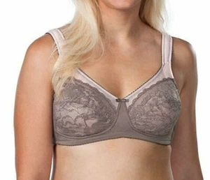 LEADING LADY #5203 WHITE BRA or MOCHA /PINK WIRE FREE DREAMY COMFORT SIZE 50,52 - Picture 1 of 21