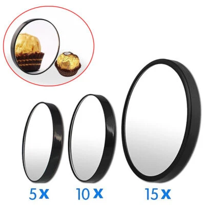 Magnifying Mini Round 8.8cm Suction Cup Stick Sink Bath Shower Shaving Mirror - Image 1 of 4