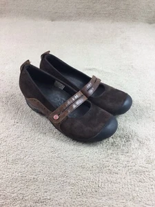 Merrell Plaza Bandeau Espresso Mary Janes Shoes Womens SZ 5.5 Brown Suede - Picture 1 of 13