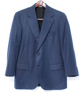 Abrigo deportivo Brioni Neiman Marcus cachemir puro negro azul ventana 42C para hombre Foto 1 de 4