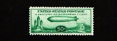 1933 U.S CLASSIC AIRMAIL 50c "Baby Zepp" Century of Progress Sc#C18 M/NH/OG GEM! - Image 1 of 2
