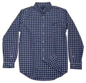 $145 Polo Ralph Lauren Mens Button Down Dress Shirt Plaid Check Blue Navy Small - Picture 1 of 3