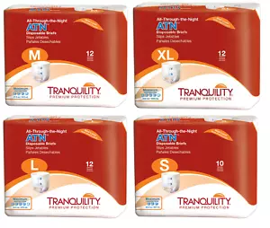 Tranquility ATN Pañales Desechables Adultos Calzoncillos con Pestañas, Máximo, S/M/L/XL ✅ - Imagen 1 de 11