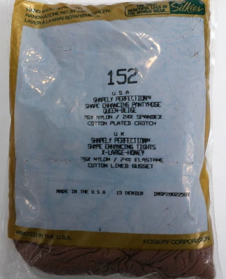 1 x Pantimedias Silkies Queen BEIGE 152 Forma Mejora Perfección Hechas en EE. UU. De Colección Foto 1 de 2
