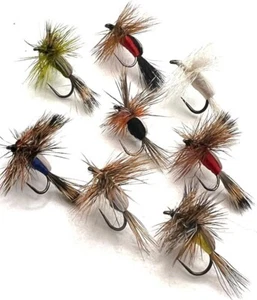 4,6, 8, 12 HUMPHY WULLF TROUT FLY FISHING DRY FLIES Barbed/Barbless 12 14 hook - Picture 1 of 9