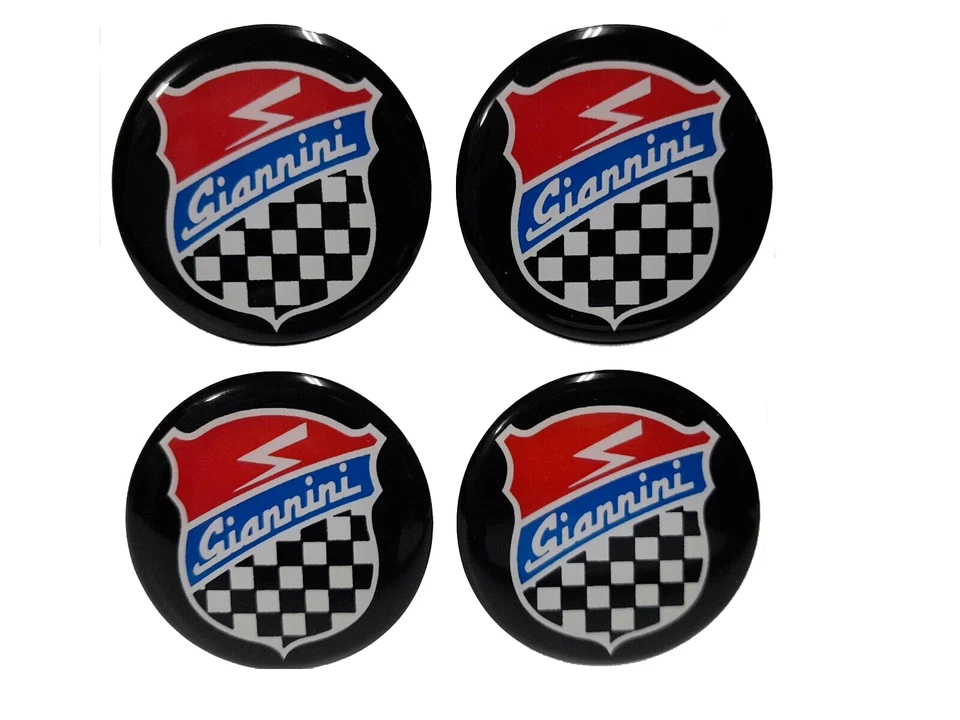 4 Adesivi Resinati Sticker 3D GIANNINI 25MM