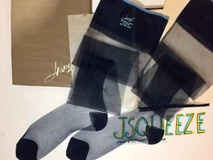 2 Boxes 10 1/2 X 33” HANES 415s FLAT KNIT Vintage nylon Flat Knit Stockings NAVY - Picture 1 of 11