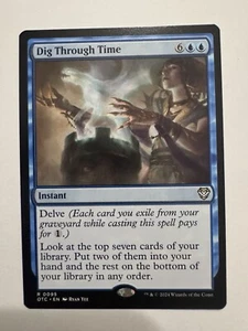 x1 Dig Through Time R MTG Commander: Outlaws of Thunder Junction M/NM, English - Picture 1 of 1